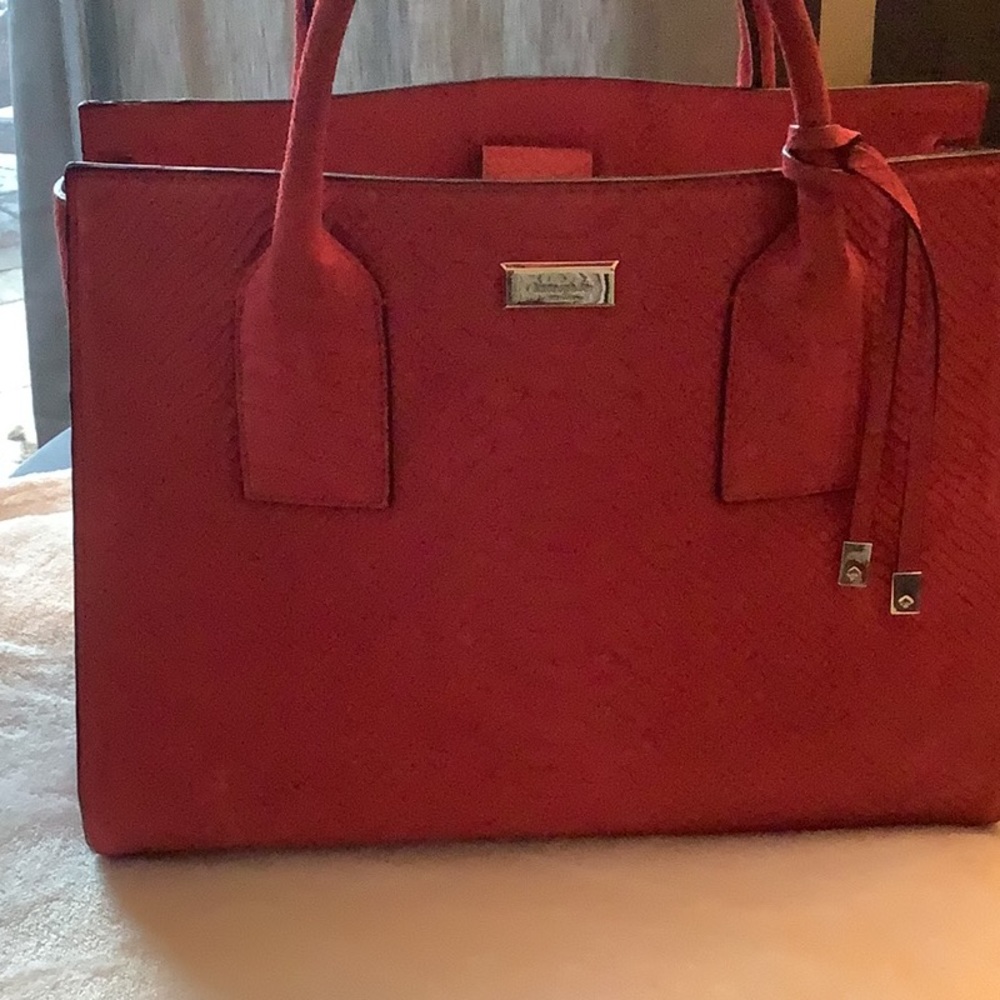 Red Suede Satchel